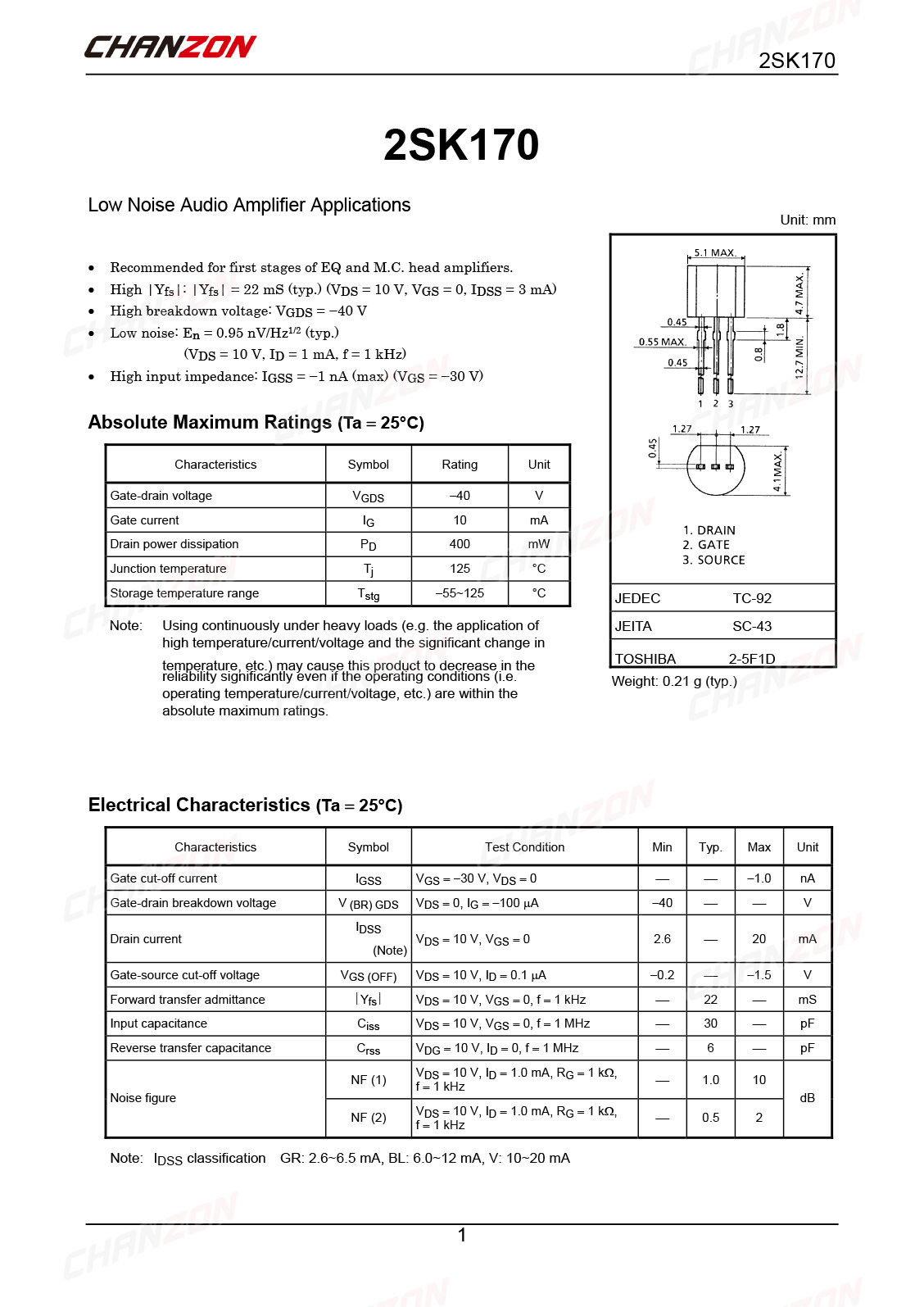Аудиоусилитель 2SK170 TO-92, т – обзор и цена Diy Electronics For Sale